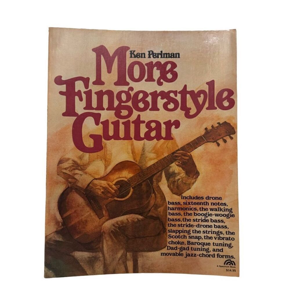 More Fingerstyle Guitar Ken Perlman Songbook Sheet Music 1985 Spectrum Vintage